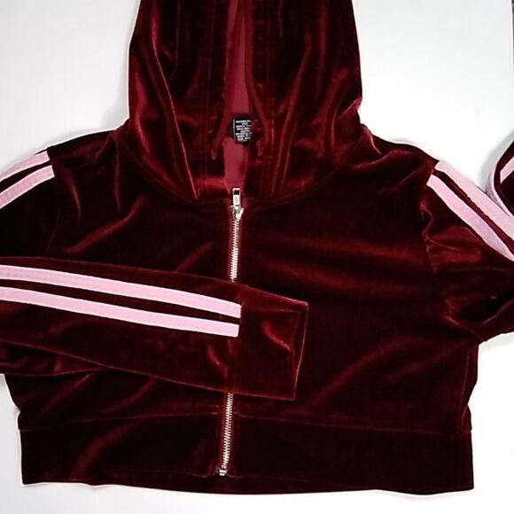 Rue21 Junior Belvet Burgundy And Pink Size XS Sweater - Picture 2 of 9